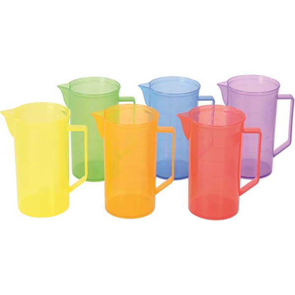 Jarro Transparente Color set 6 pz