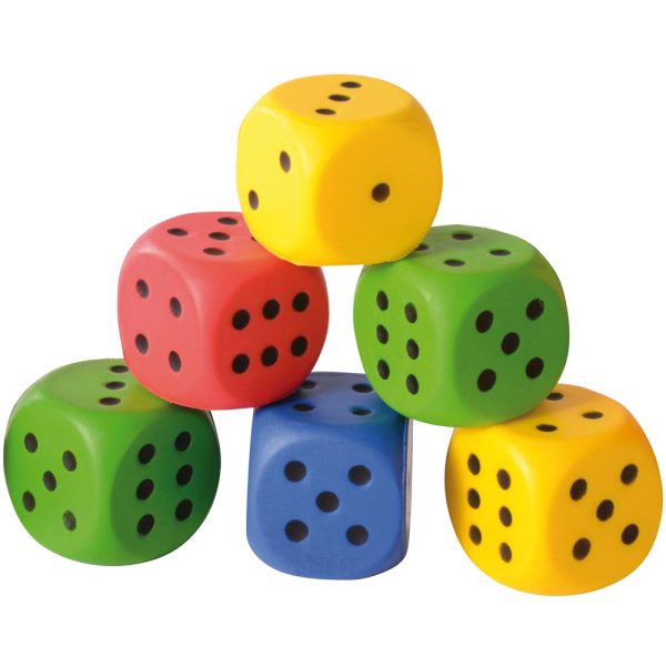 Dado Goma Eva Color 4 cm c/u