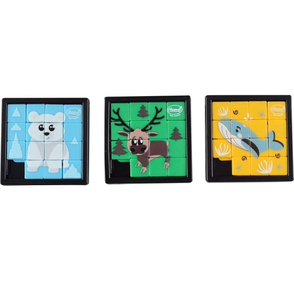 Puzle Deslizante Animales 15 pz c/u