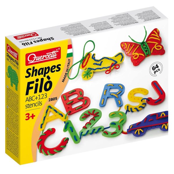 Enlazar Plantillas Formas, ABC y 123, 64 pz