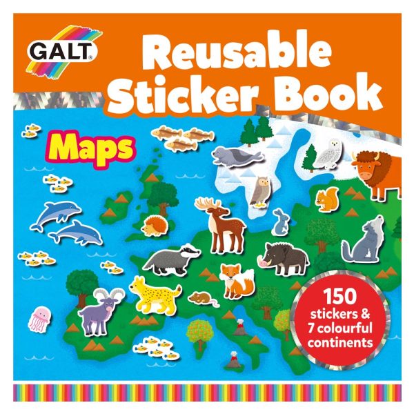 Stickers Reusables Mapas 150 pz