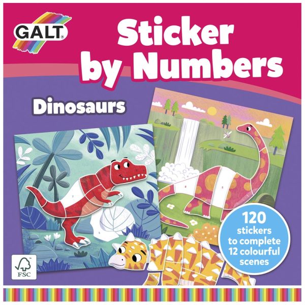 Stickers con Números Dinosaurios