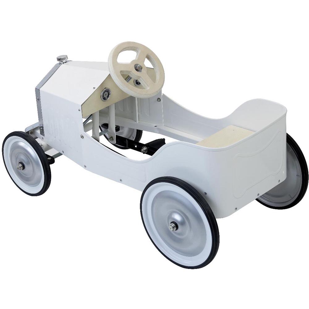 Rodado Auto Metal Blanco Pedales Imagen 3