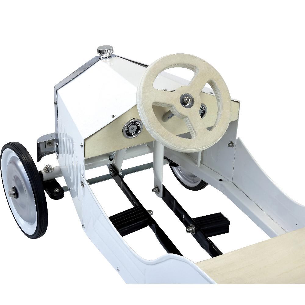 Rodado Auto Metal Blanco Pedales Imagen 4