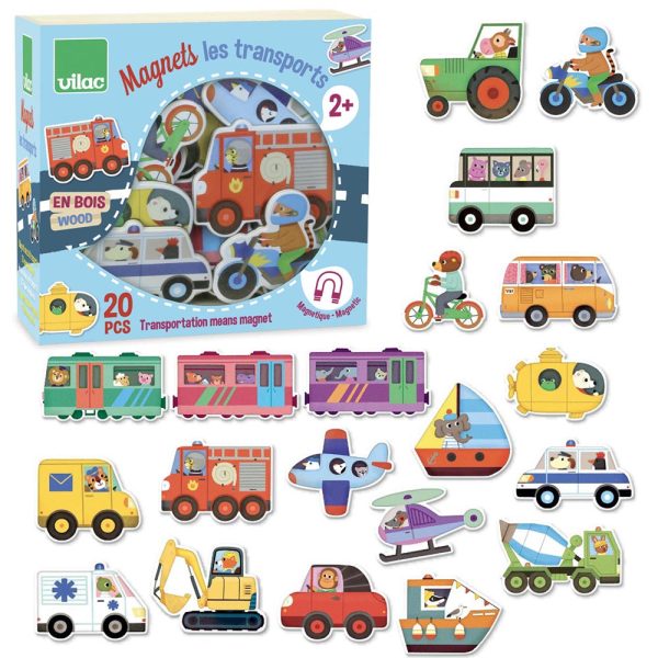 Magnéticos Madera Transportes 20 pz