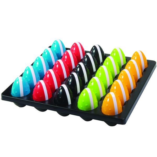 Sonajero Huevo Sonoro Color Bandeja 25 pz