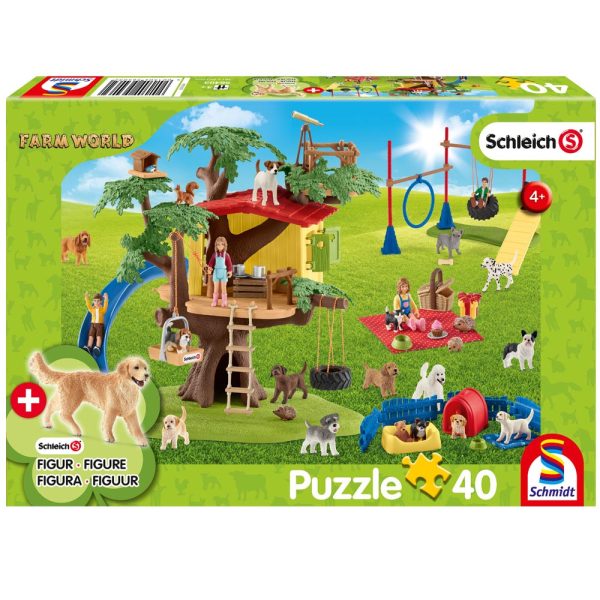 Puzle 40 pz Perros Divirtiéndose + 1 Figura