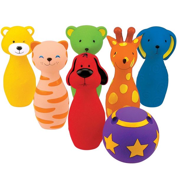 Palitroque Animales Goma 7 pz