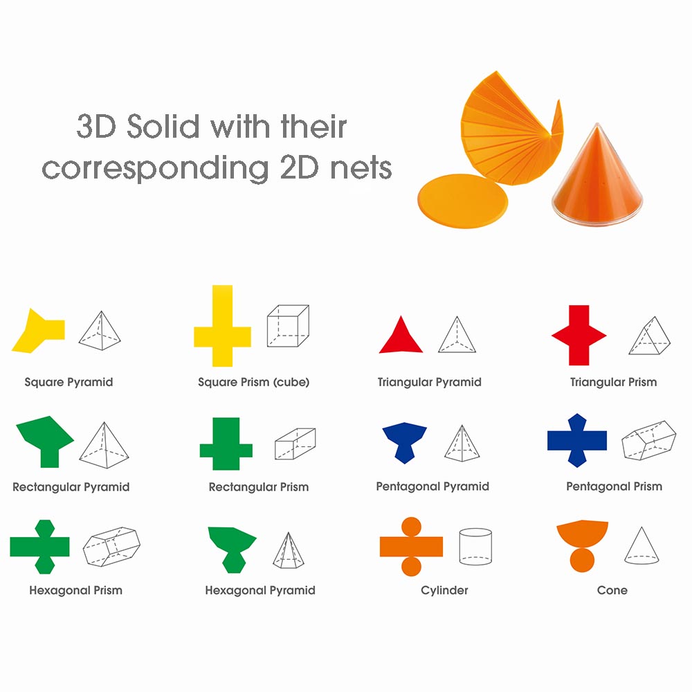 Cuerpos Geométricos Plegables 12 pz Imagen 3