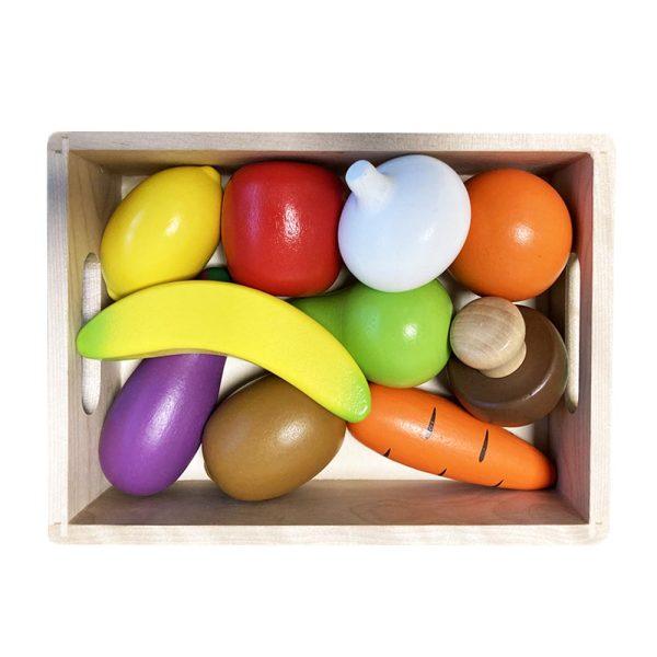 Comida Madera Frutas y Verduras set 10 pz