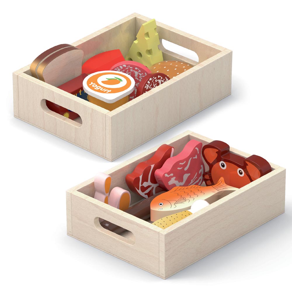 Comida Madera Refrigerador set 20 pz