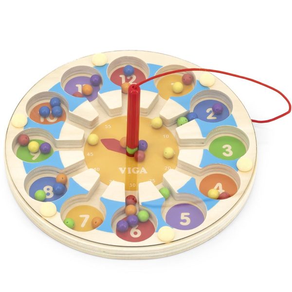 Magnético Laberinto Madera Reloj