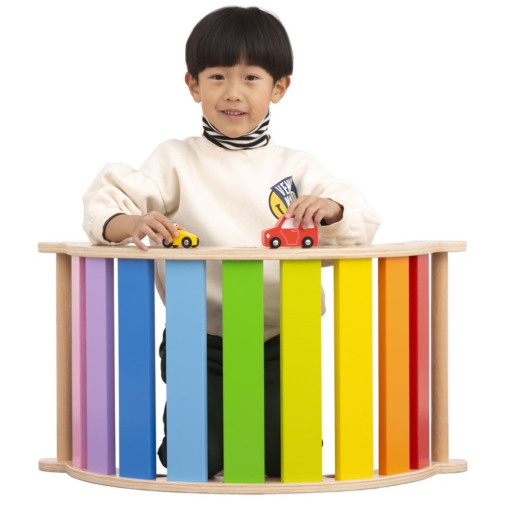 Equilibrio Balancín Arcoíris Madera Imagen 5