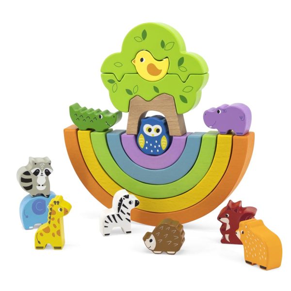 Juego Balance Arcoíris Madera