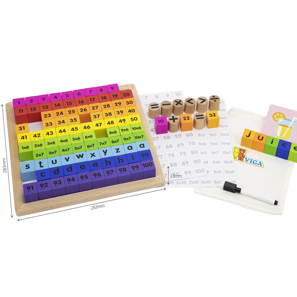 Tablero Lenguaje y Matemáticas Madera Imagen 3