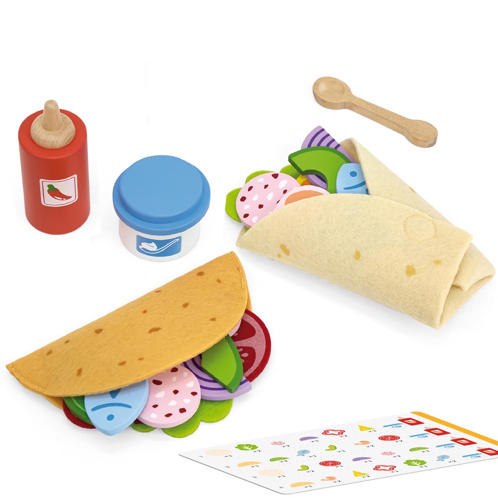 Comida Taco Madera set 27 pz