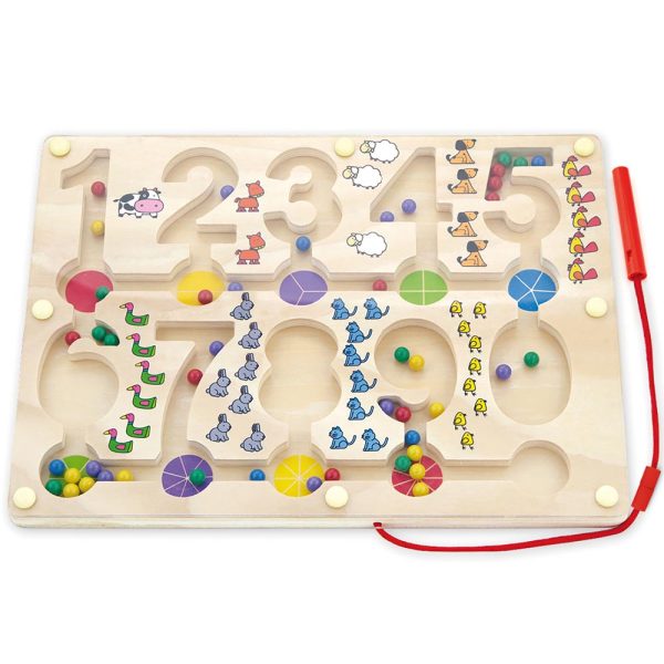 Magnético Tablero Madera Números