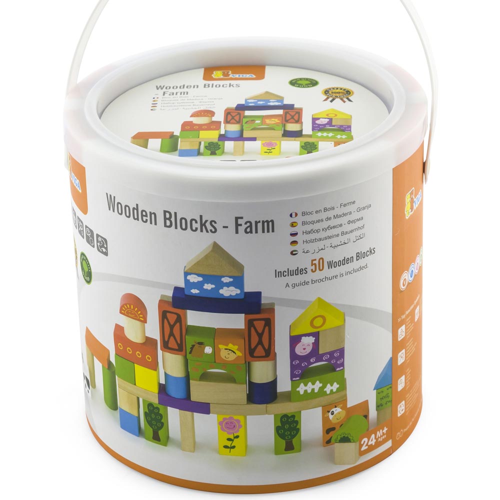 Bloques Madera Granja 50 pz Imagen 4