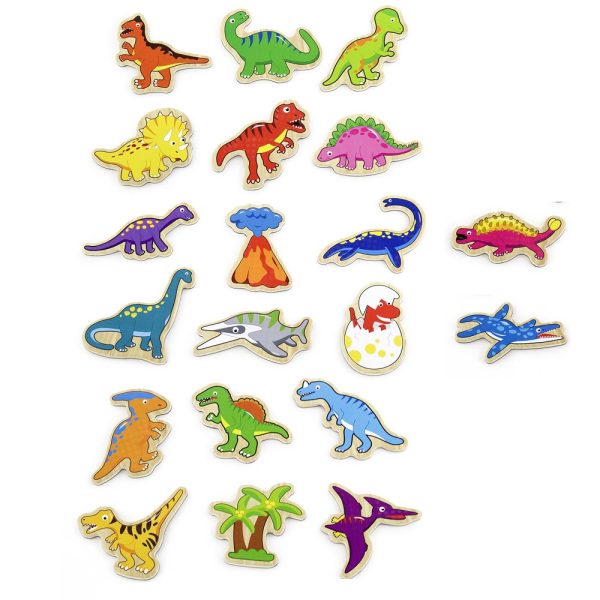 Magnético Madera Dinosaurios 20 pz