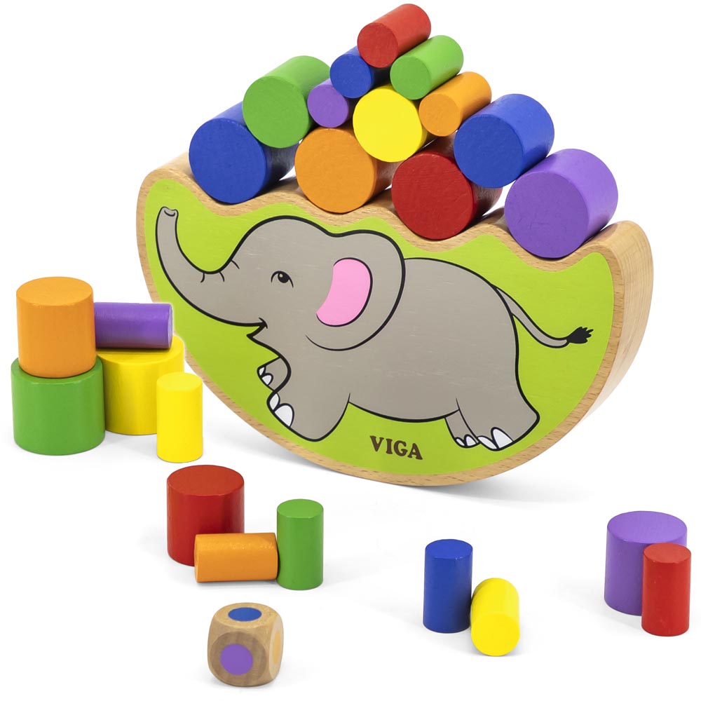 Juego Balance Elefantes Madera 38 pz Imagen 2