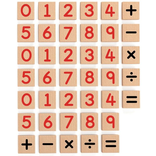 Magnético Números Madera 40 pz