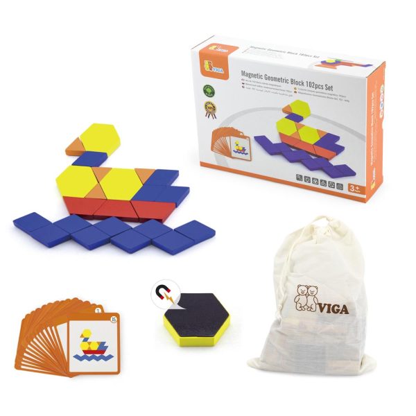 Bloques Magnéticos Madera 102 pz