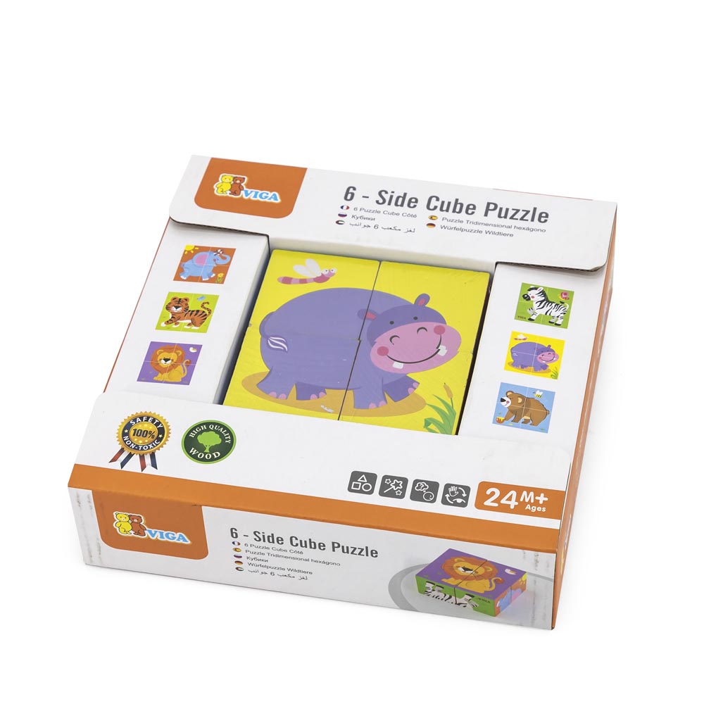 Puzle Madera Cubos 4 pz Animales Imagen 5