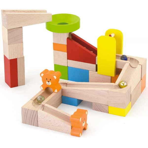 Circuito Madera Bolitas 49 pz