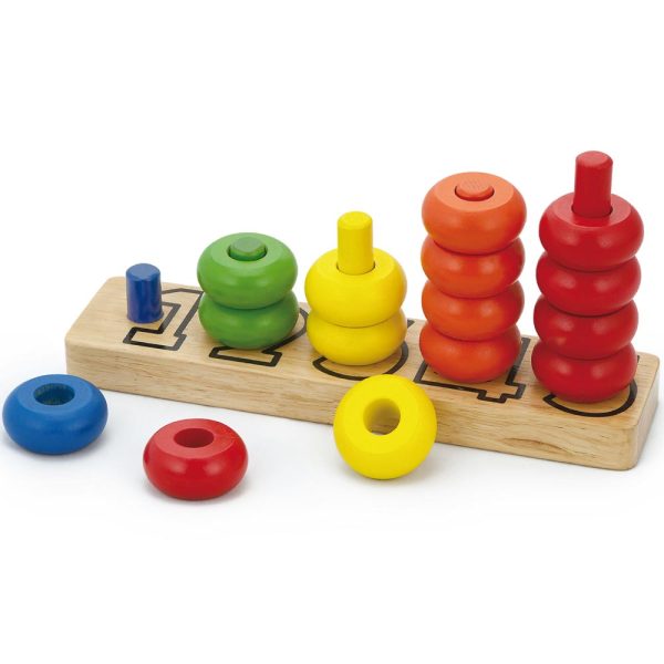 Encaje Madera Argollas 5 Colores