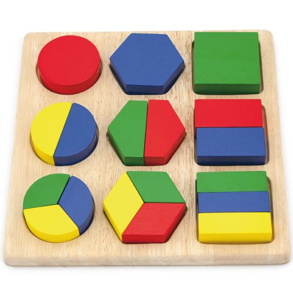 Encaje Madera Formas Fracciones