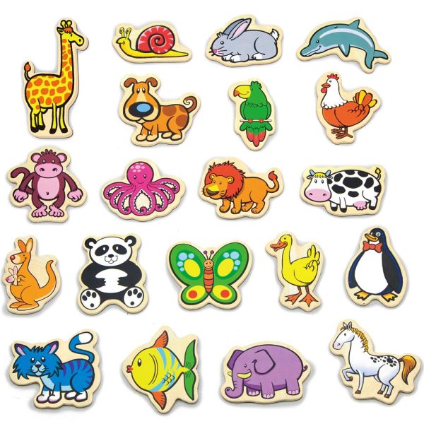 Magnético Animales Madera 20 pz