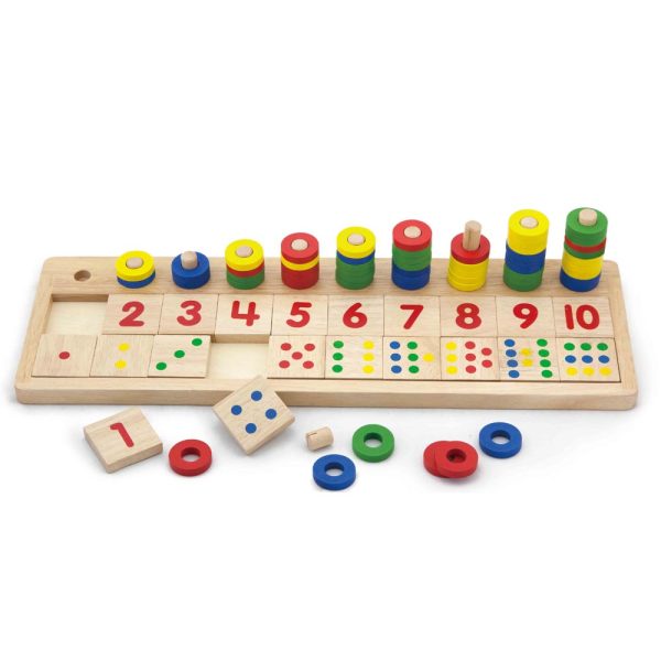 Fichas y Argollas Madera para Contar