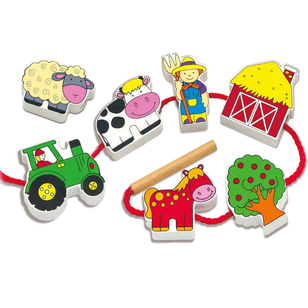 Enlazar Bloques Madera Granja 12 pz Imagen 2