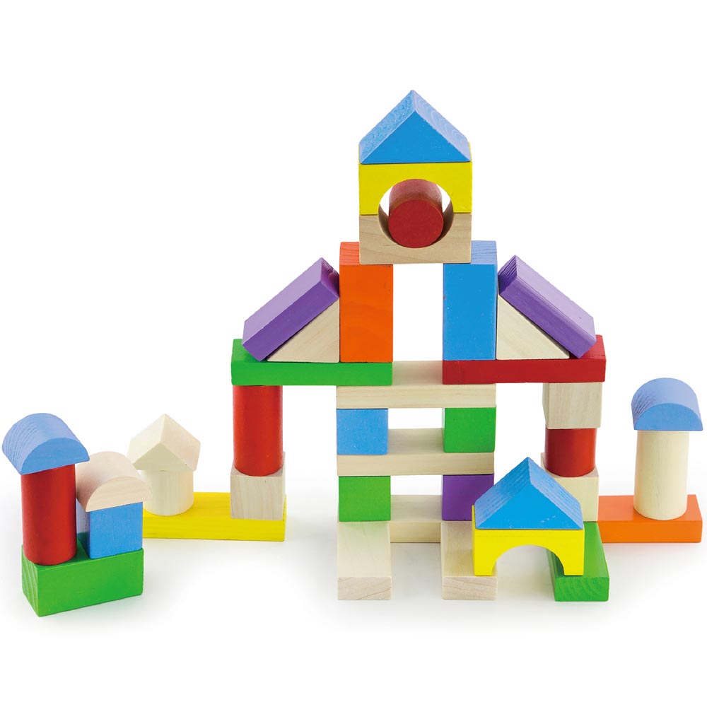 Bloques Madera Colores 100 pz Imagen 2