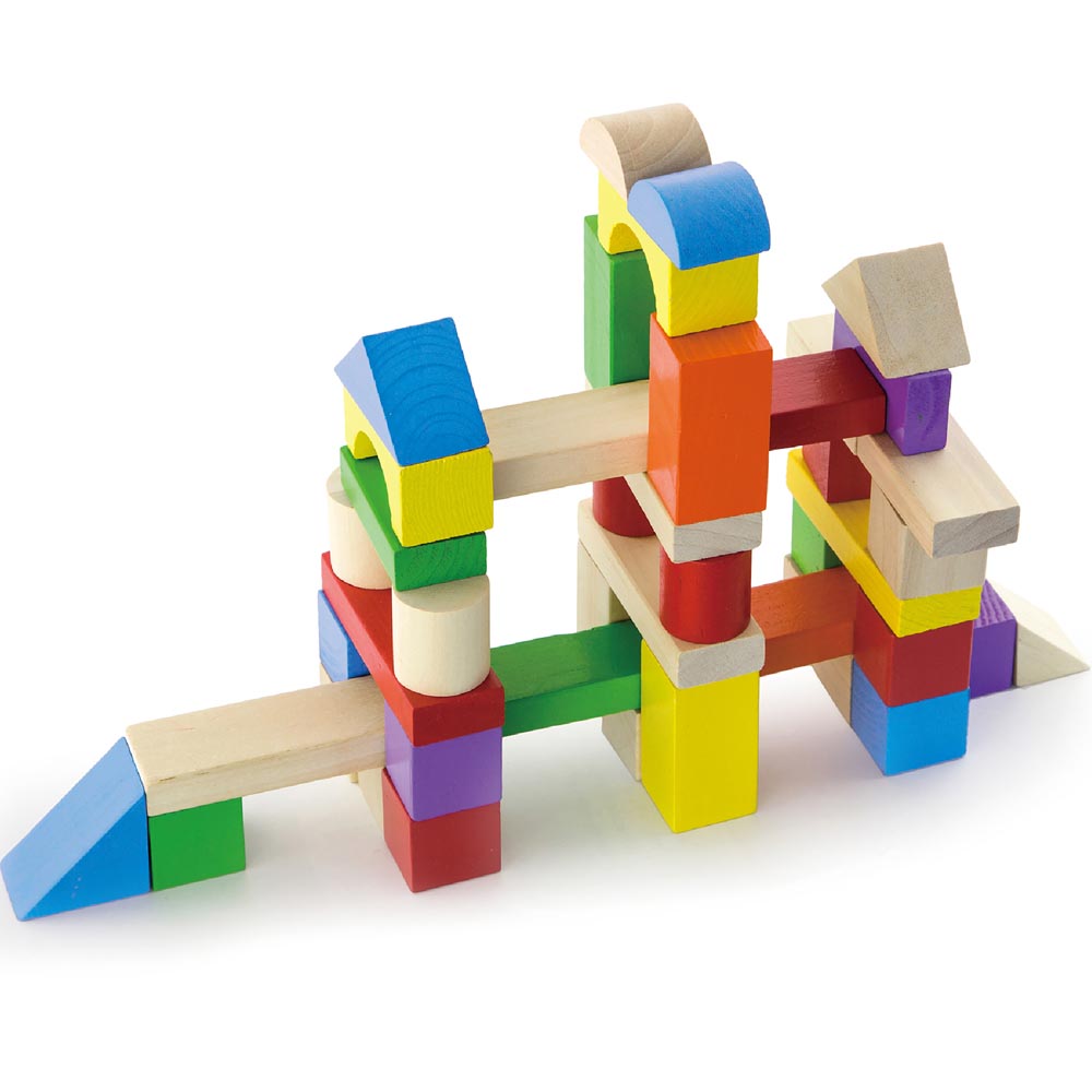 Bloques Madera Colores 100 pz Imagen 4