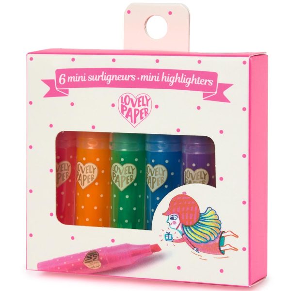 Lápices Destacadores Mini 6 pz