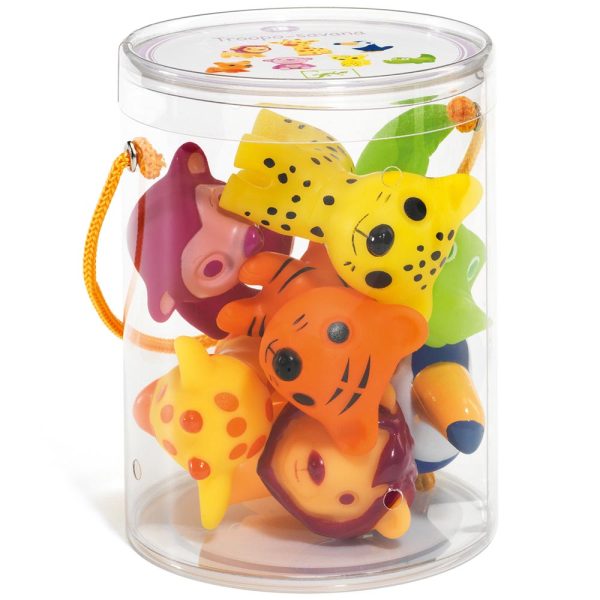 Animales Goma Selva 7 pz